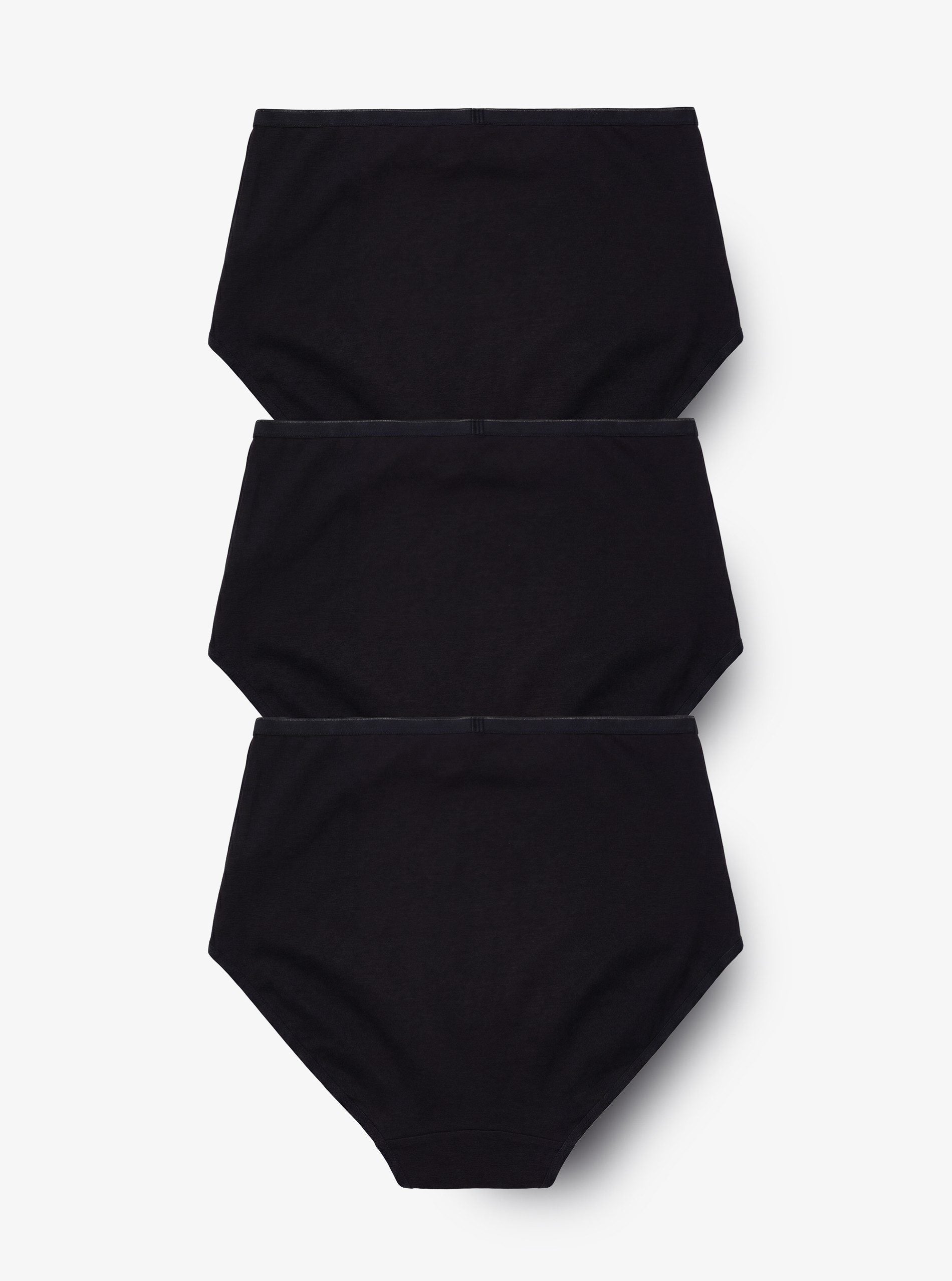 Damen Slips 3er-Pack Essential 1577 - Schwarz
