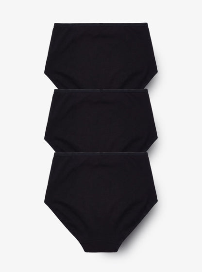 Damen Slips 3er-Pack Essential 1577 - Schwarz