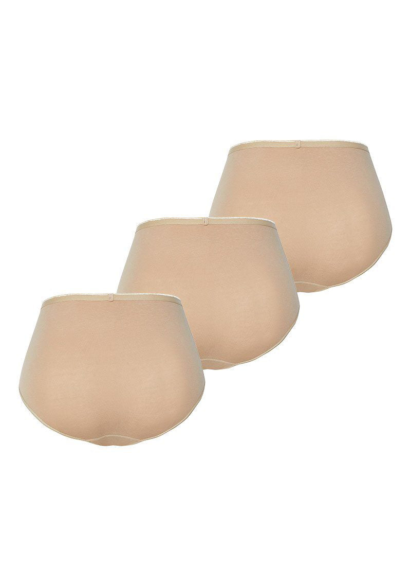 Damen Slips 3er-Pack Essentiell 1577 - Beige