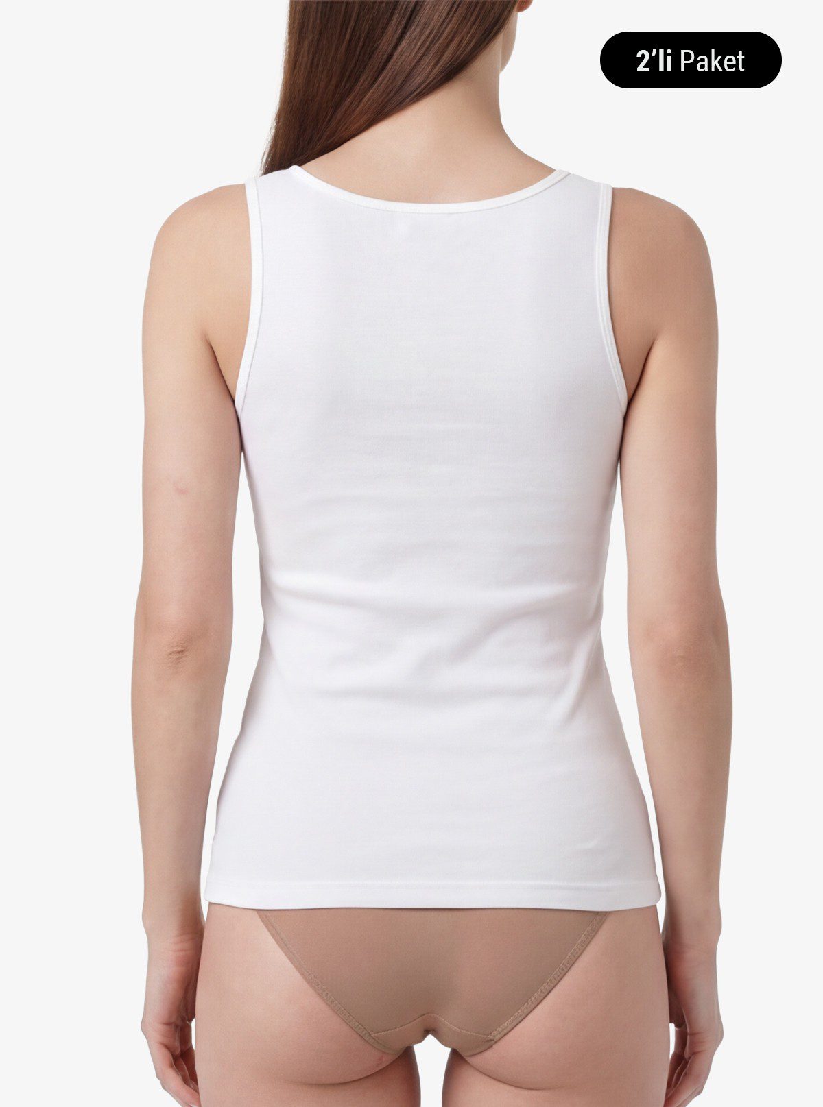 Damen Essentials Vest 2er-Pack - Weiß