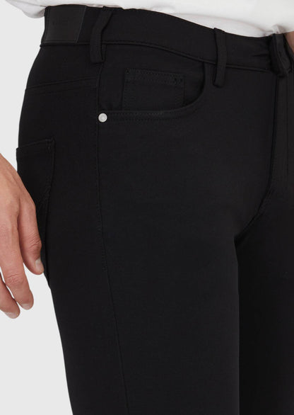 Schwarze Strickhose im Slim Fit