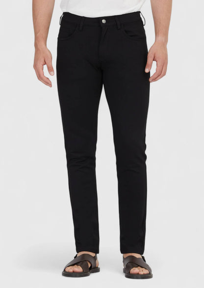 Schwarze Strickhose im Slim Fit