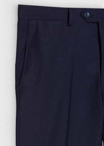 Marineblaue moderne Wollmix-Hose