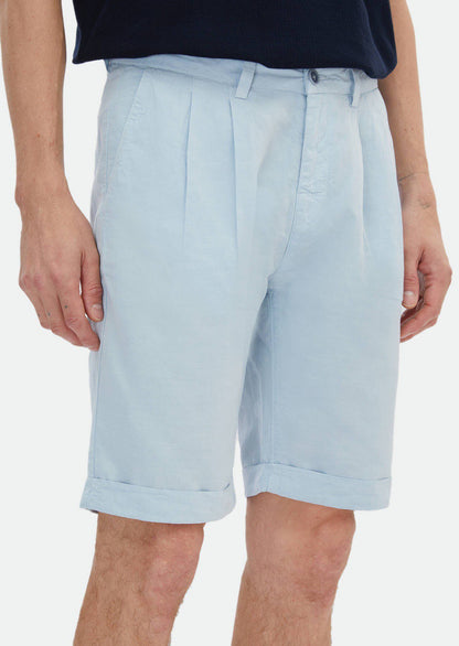 Gewebte Bermudahose in Karottenform aus 100 % Baumwolle