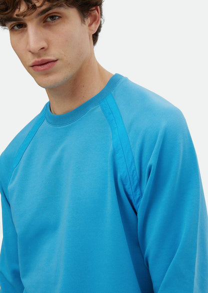 Einfarbiger Pullover mit Rundhalsausschnitt