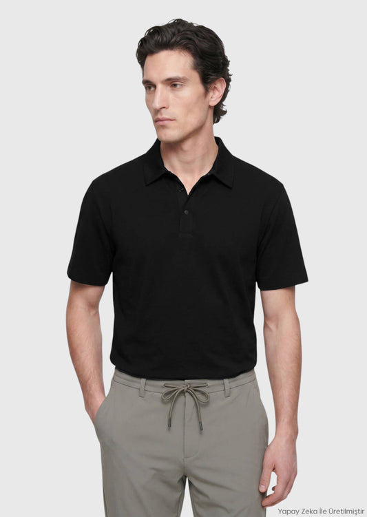Einfarbiges Polo-Shirt