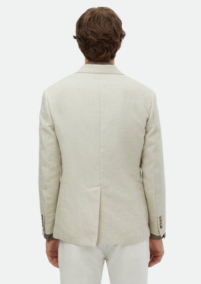 Schlichte, schmal geschnittene Jacke aus Baumwollmischgewebe