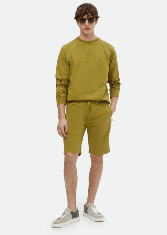 Strick-Jogging-Passform, sportliche Bermudas aus Baumwollmischung
