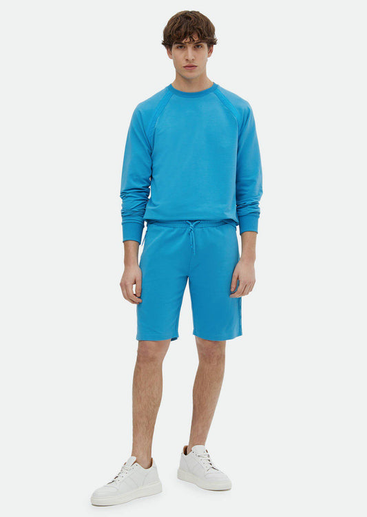 Strick-Jogging-Passform, sportliche Bermudas aus Baumwollmischung
