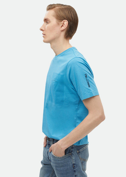 Einfarbiges T-Shirt mit Rundhalsausschnitt aus 100 % Baumwolle