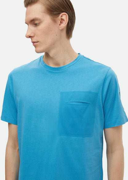 Einfarbiges T-Shirt mit Rundhalsausschnitt aus 100 % Baumwolle