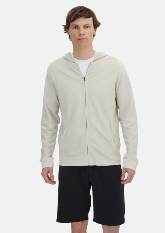 Jacquard-Strickjacke mit Kapuze