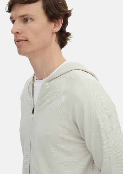 Jacquard-Strickjacke mit Kapuze