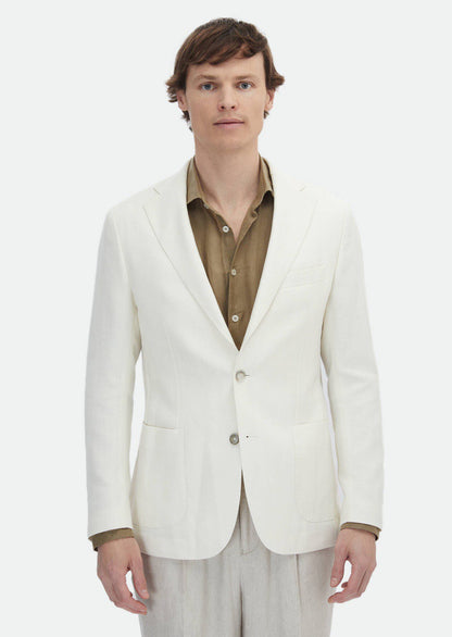 Gemusterte Hemdjacke mit Schulterpartie, schmal geschnitten, aus Baumwollmischgewebe