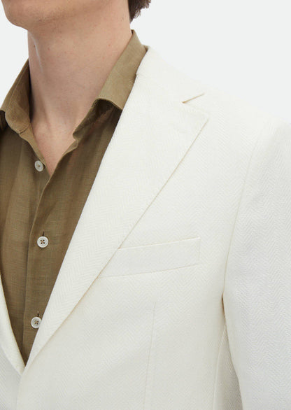Gemusterte Hemdjacke mit Schulterpartie, schmal geschnitten, aus Baumwollmischgewebe