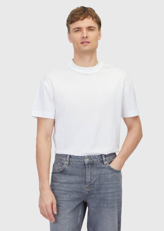 Einfarbiges T-Shirt mit Rundhalsausschnitt aus 100 % Baumwolle