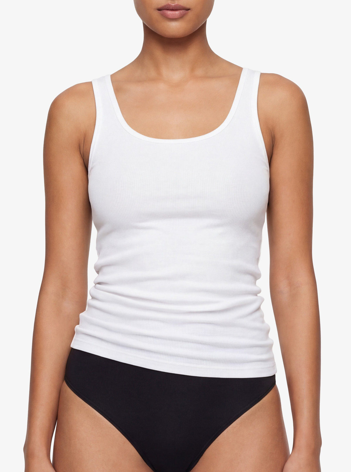 Damen Feinripp Top 1614 - Weiß