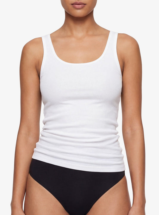Damen Feinripp Top 1614 - Weiß