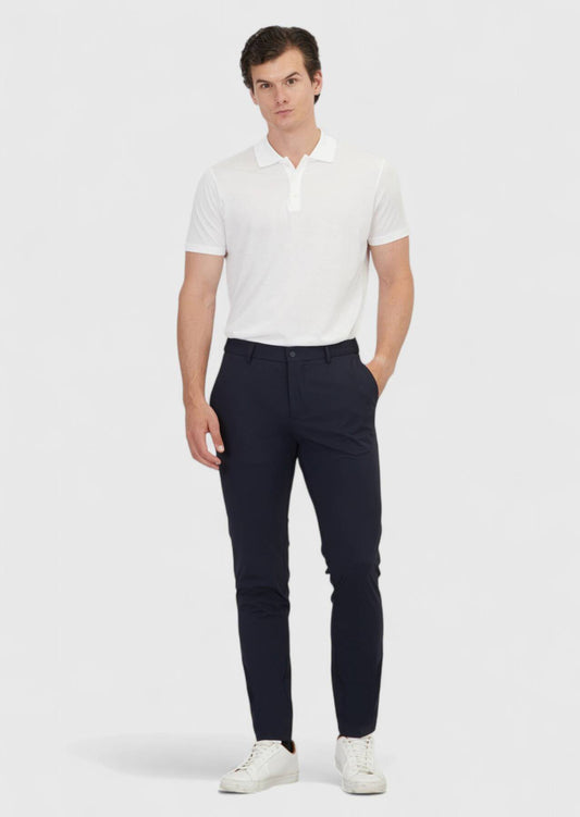 Marineblaue Strick-Jogginghose