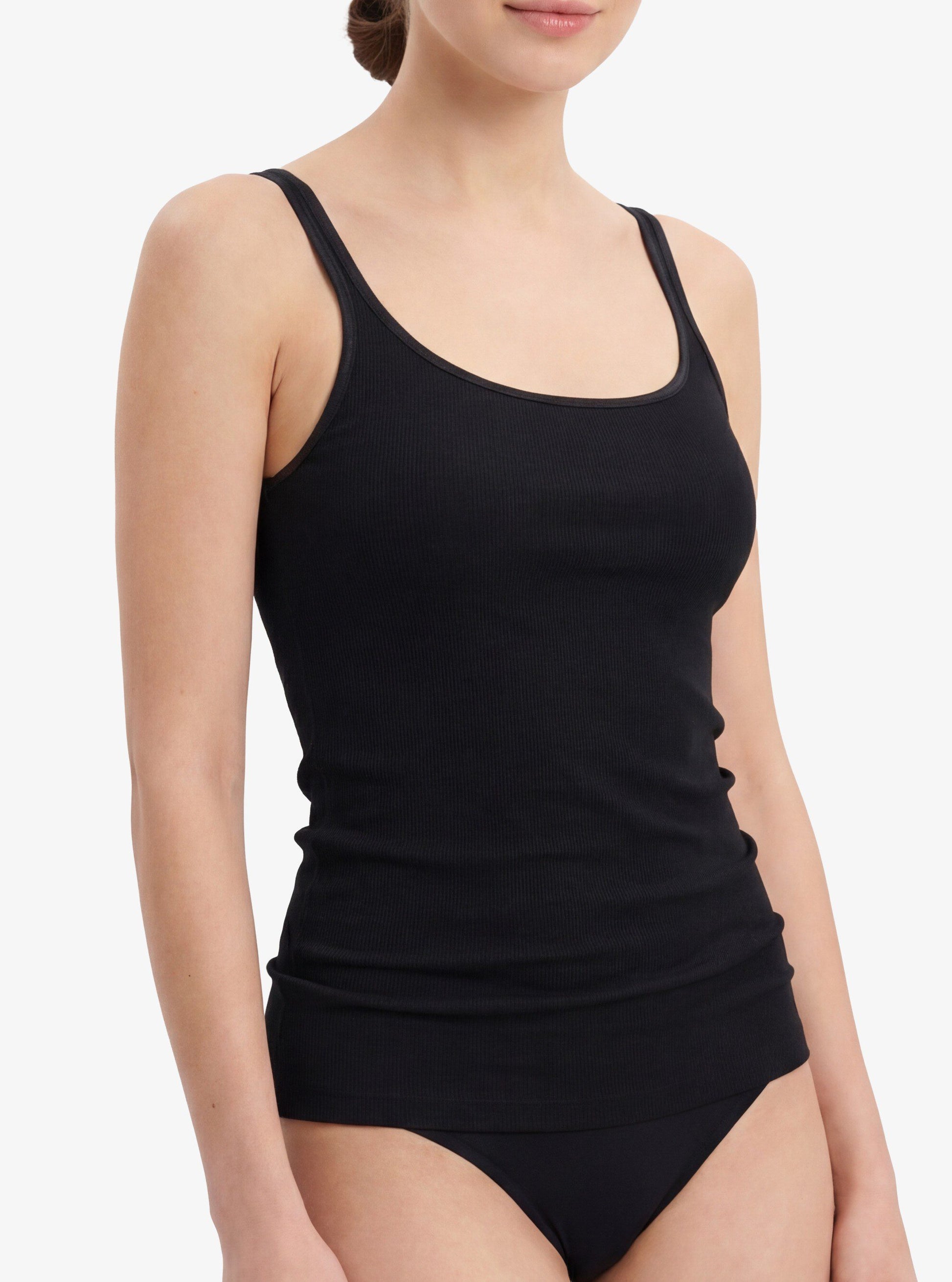 Damen Feinripp Weste 1615 - Schwarz
