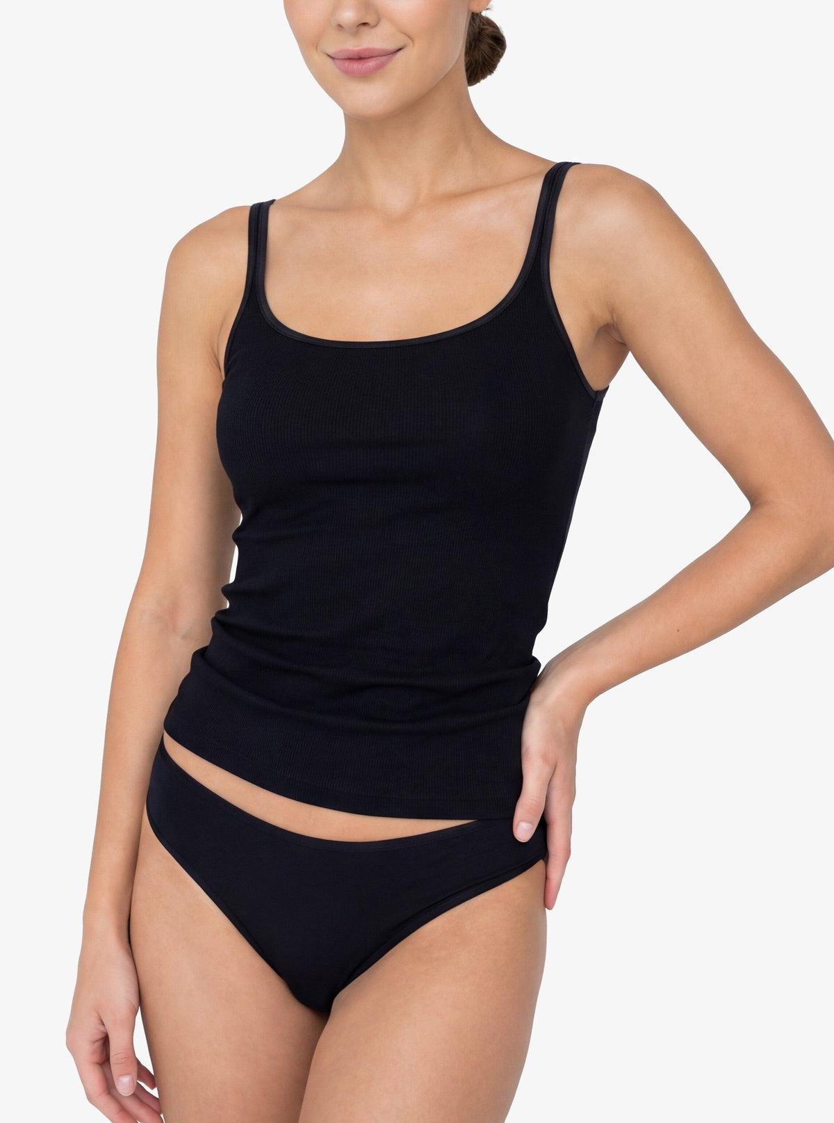 Damen Feinripp Weste 1615 - Schwarz