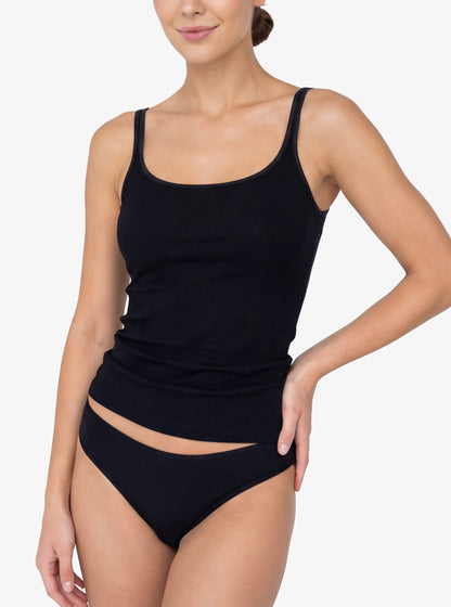 Damen Feinripp Weste 1615 - Schwarz