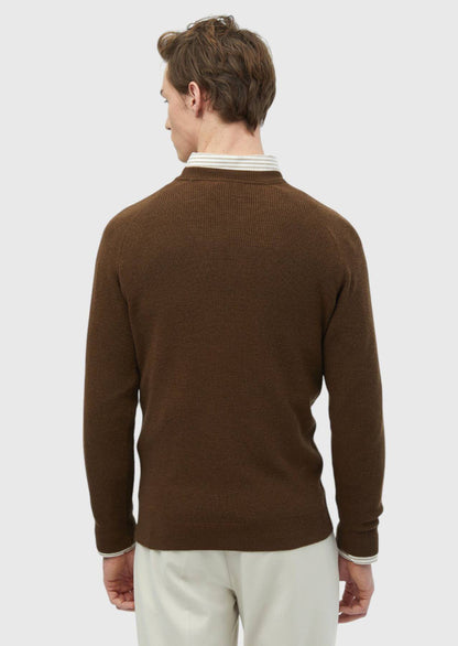 Zimtfarbenes Strickwaren-Sweatshirt