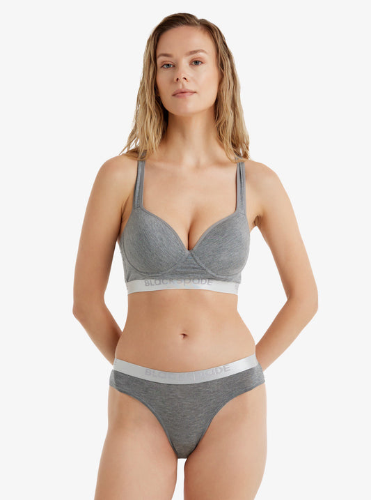 Damen Silber 1620 Slips - Grau Melange