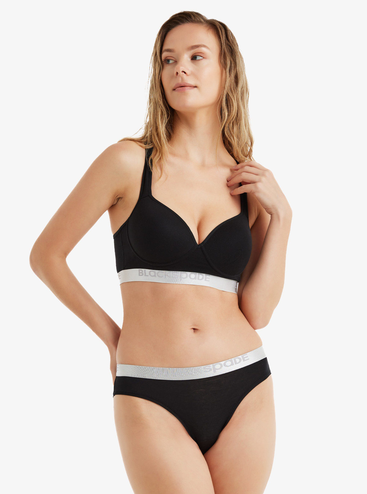 Damen Silber 1620 Slips - Schwarz