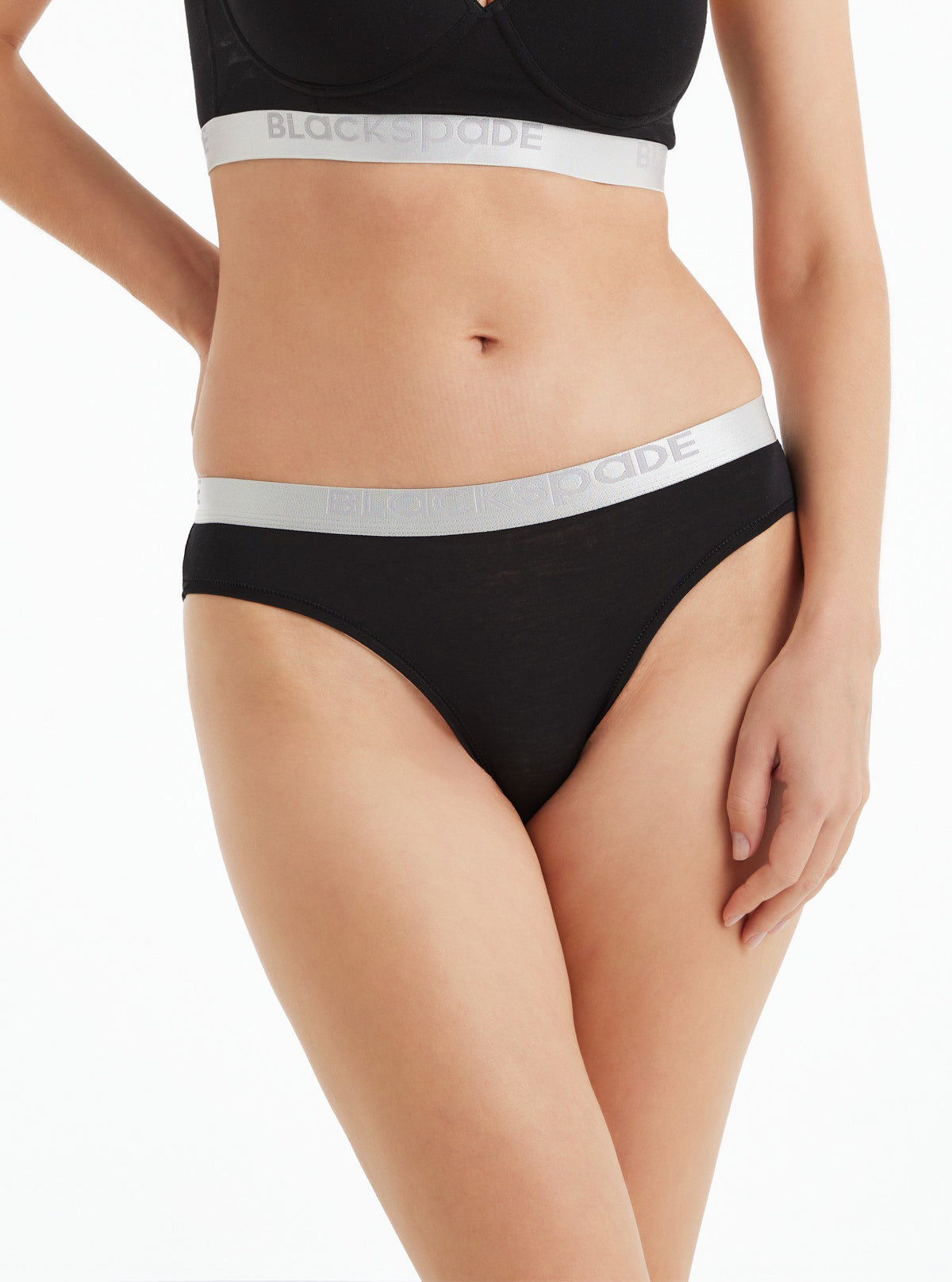 Damen Silber 1620 Slips - Schwarz