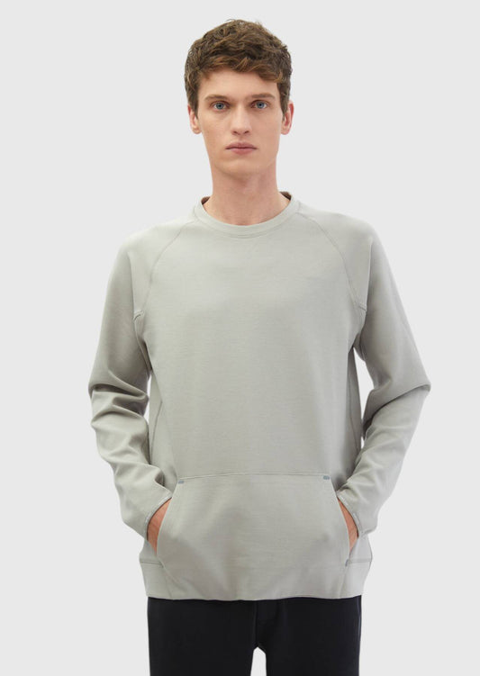 Einfarbiger Pullover mit Rundhalsausschnitt