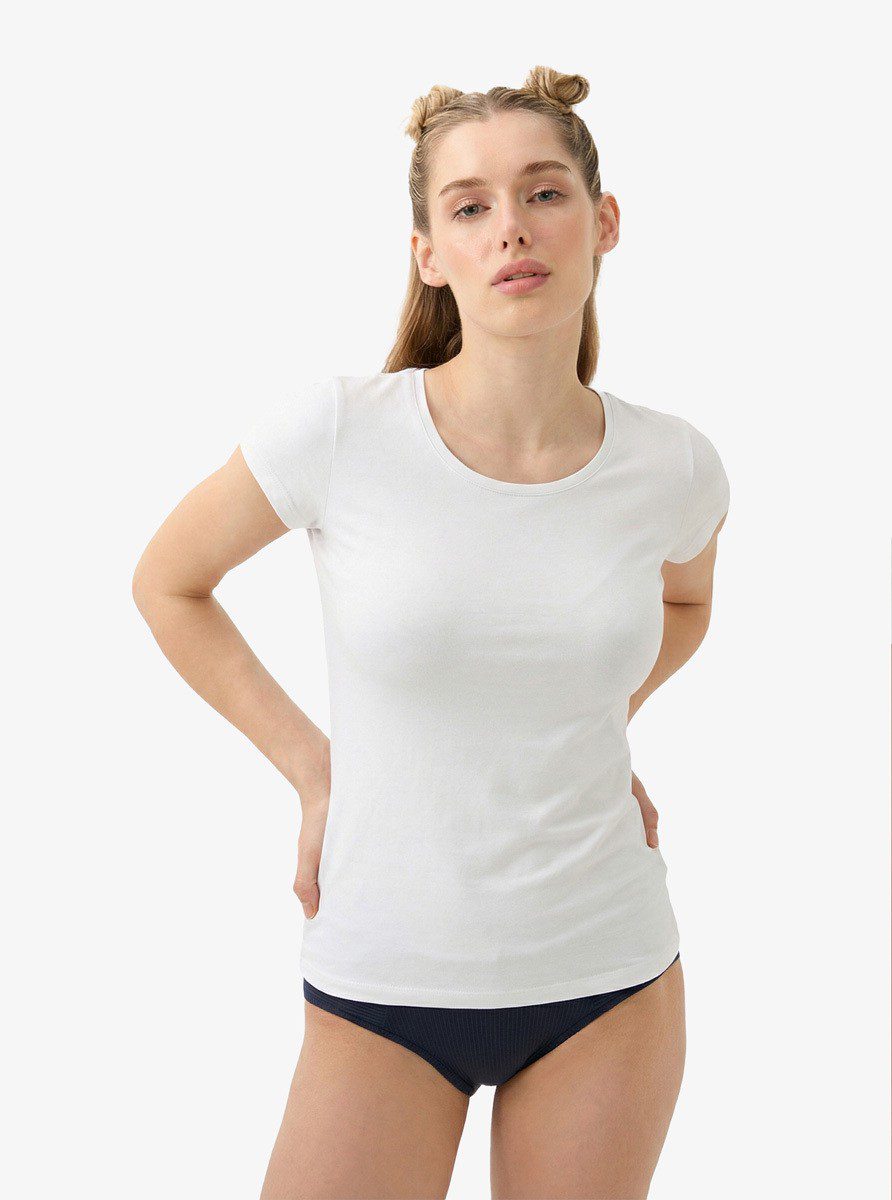 Damen T-Shirt Silber 1622 - Weiß
