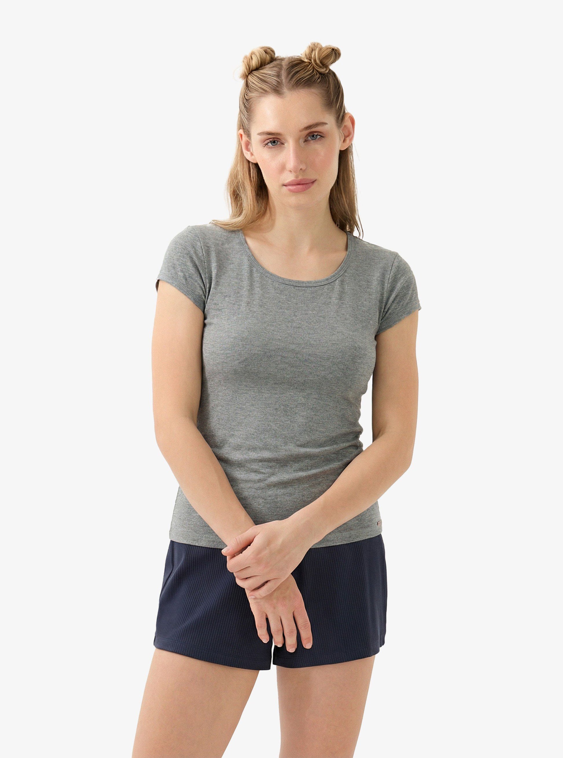 Damen T-Shirt Silber 1622 - Grau Mix