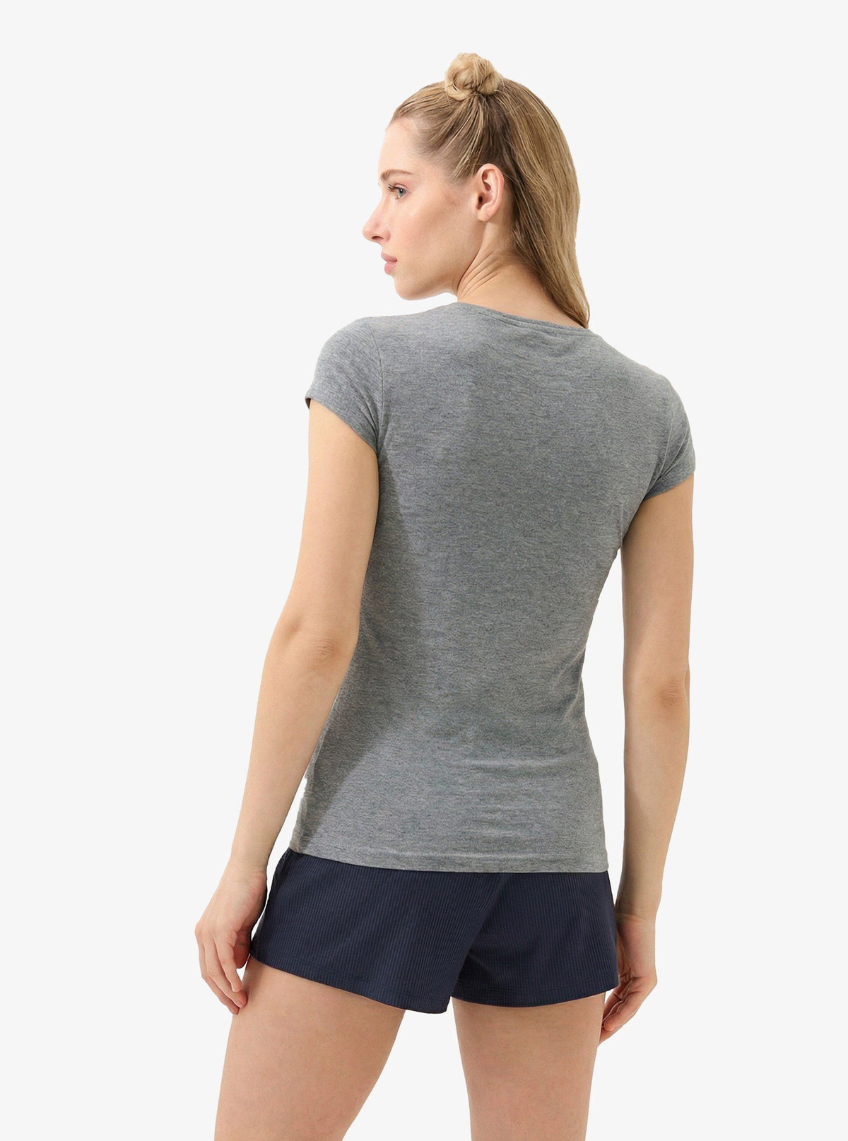 Damen T-Shirt Silber 1622 - Grau Mix
