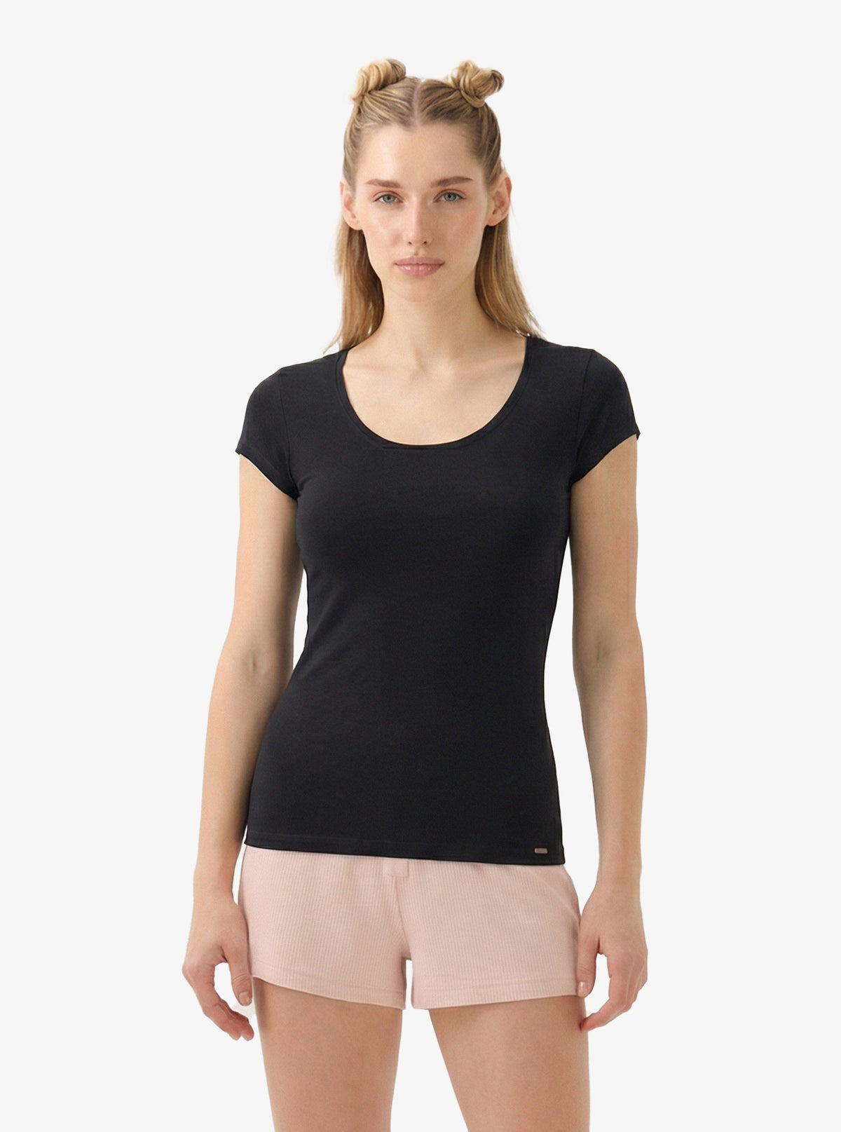 Damen T-Shirt Silber 1622 - Schwarz