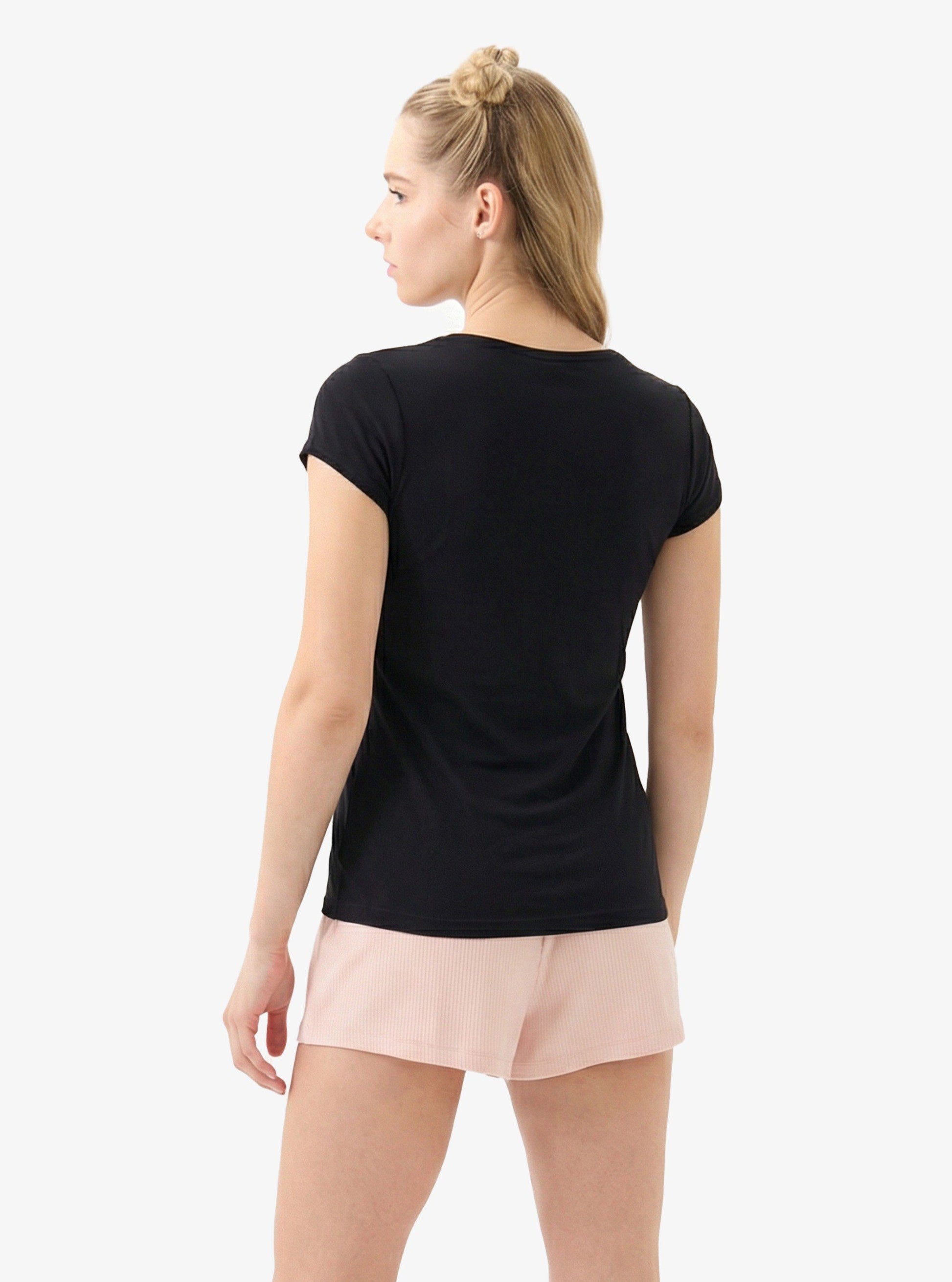 Damen T-Shirt Silber 1622 - Schwarz
