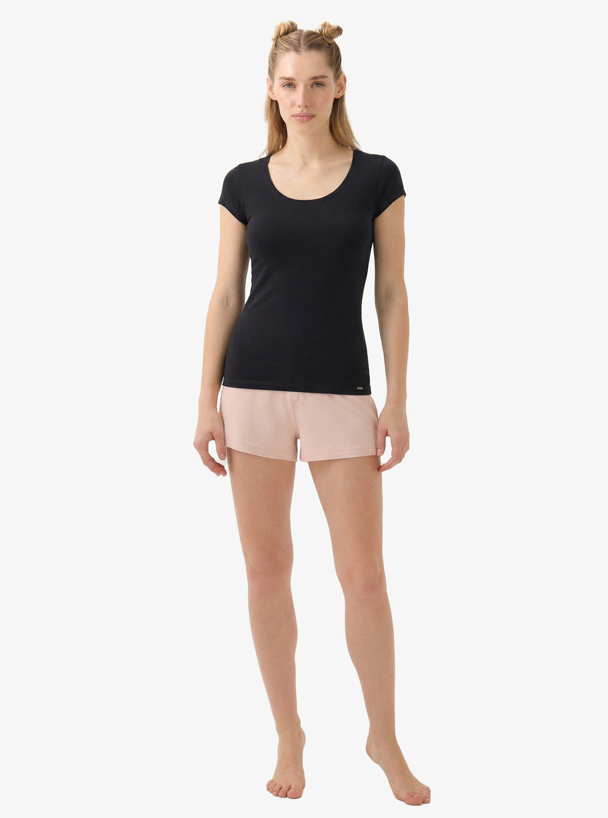 Damen T-Shirt Silber 1622 - Schwarz