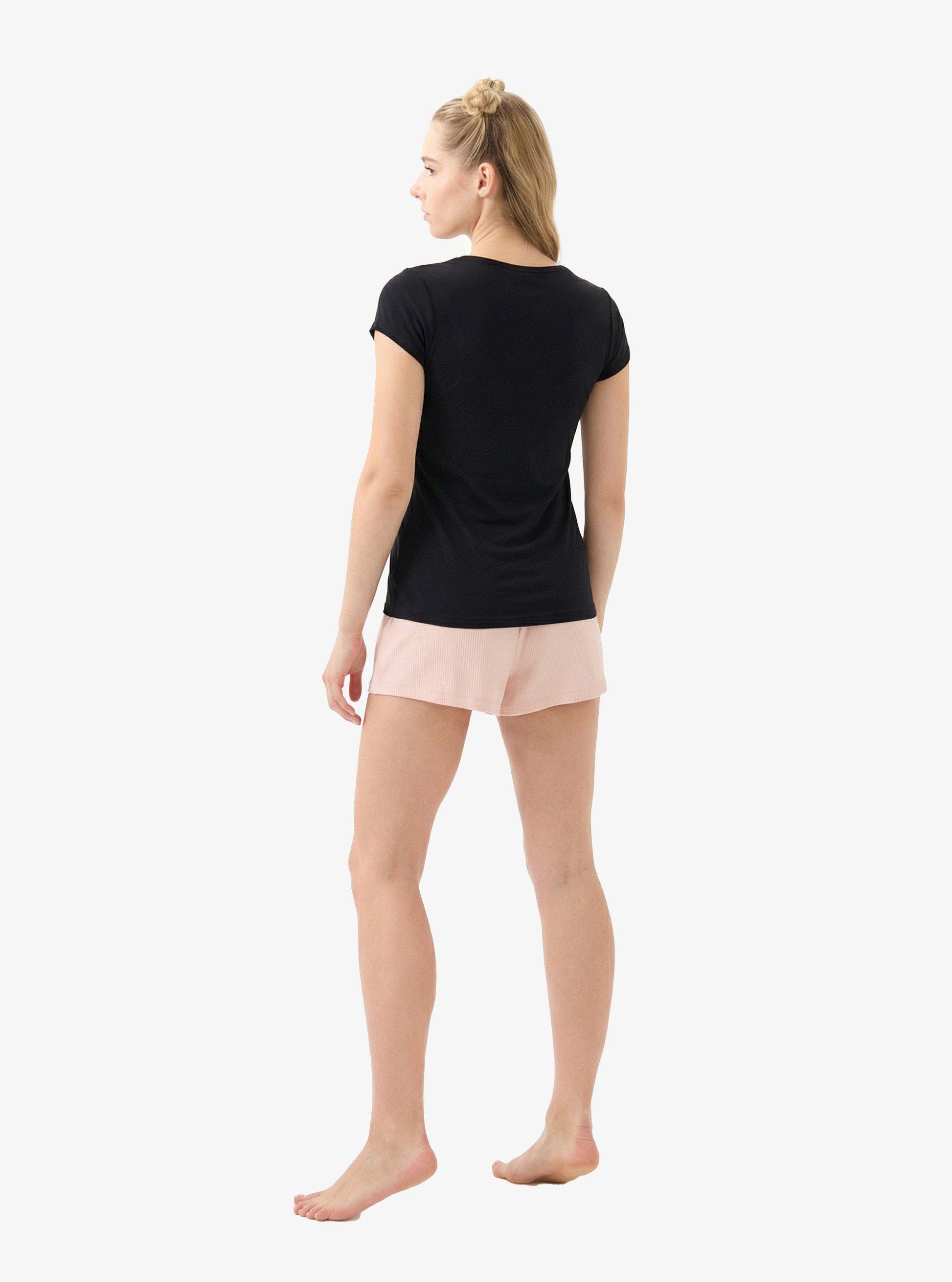 Damen T-Shirt Silber 1622 - Schwarz