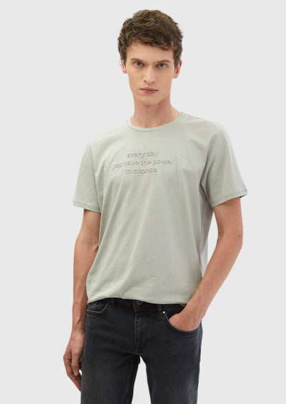 Bedrucktes T-Shirt mit Rundhalsausschnitt aus 100 % Baumwolle