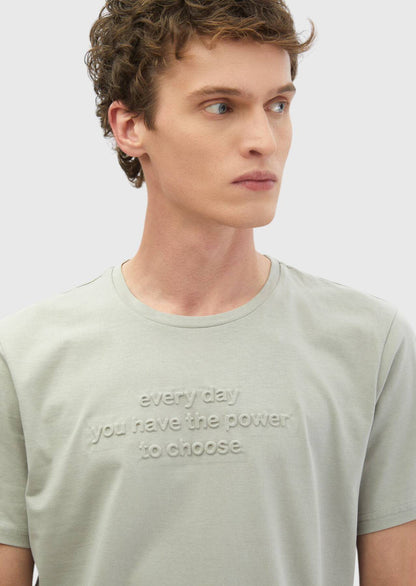 Bedrucktes T-Shirt mit Rundhalsausschnitt aus 100 % Baumwolle