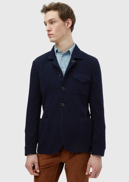 Schlichte Hemdjacke mit Schulterpartie, schmale Passform, 100 % Wolle