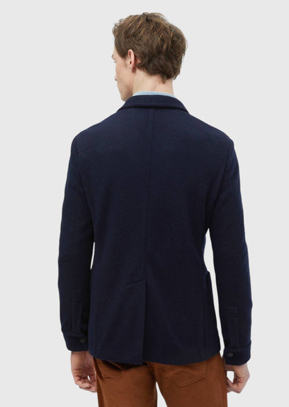 Schlichte Hemdjacke mit Schulterpartie, schmale Passform, 100 % Wolle