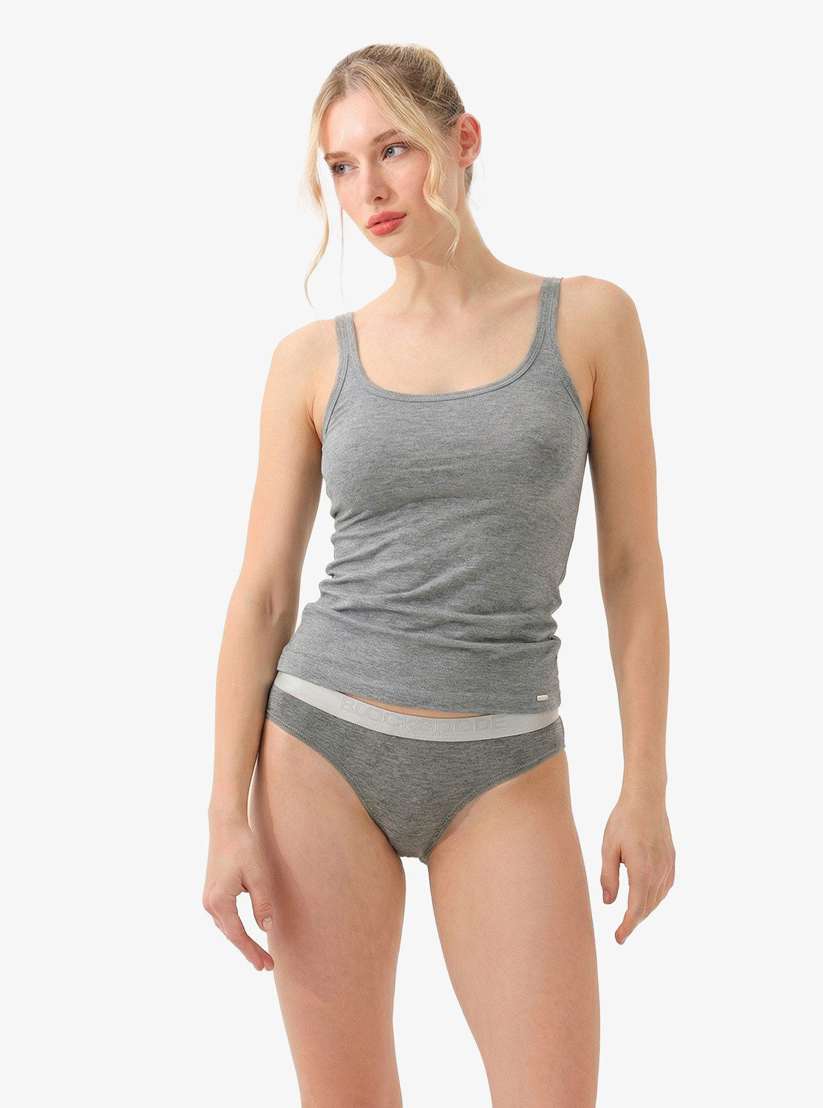 Damen Silber Top 1624 - Grau Mix