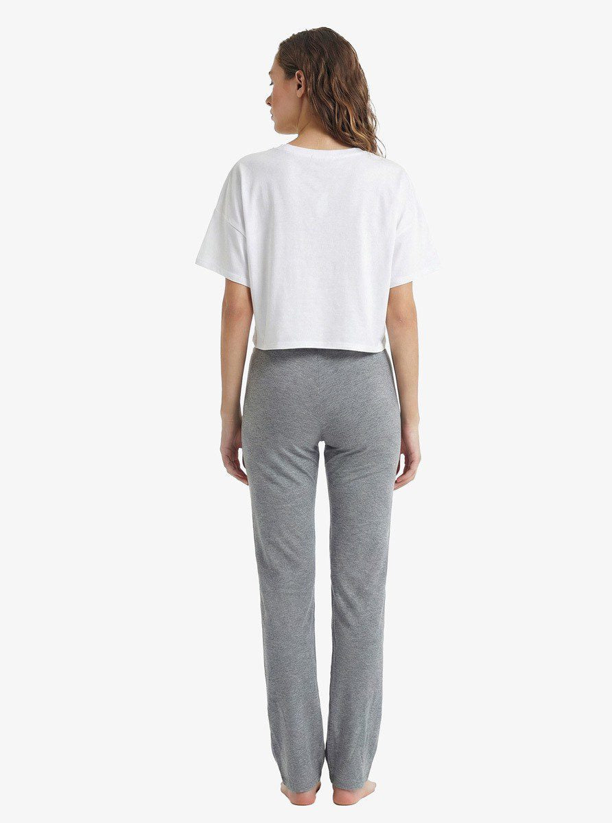 Damen Schlafanzughosen Silber 1625 - Grau Mix