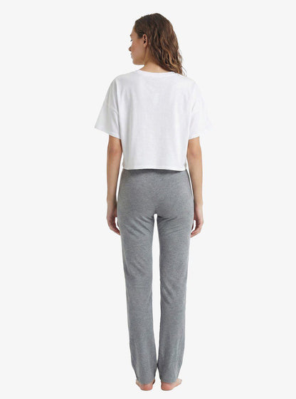 Damen Schlafanzughosen Silber 1625 - Grau Mix