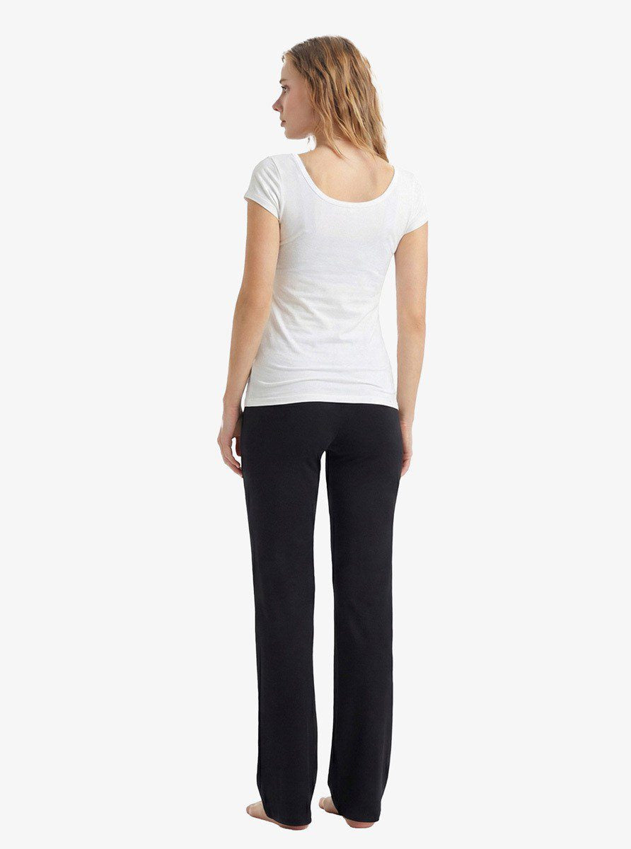 Damen Silber 1625 Schwarze Schlafhose