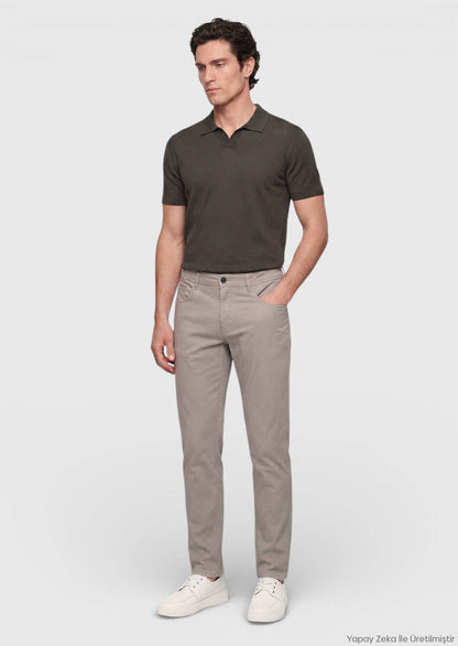Vizon Slim Fit Baumwollmischung Alltagshose