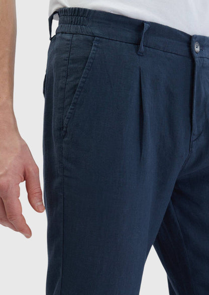 Jogginghose aus gewebtem Leinen in Anthrazit – 100 % Leinen, für den Alltag