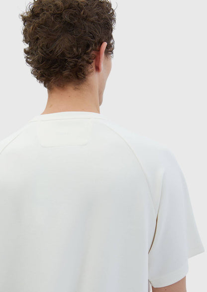Ecrufarbenes, schlichtes Sweatshirt mit Rundhalsausschnitt