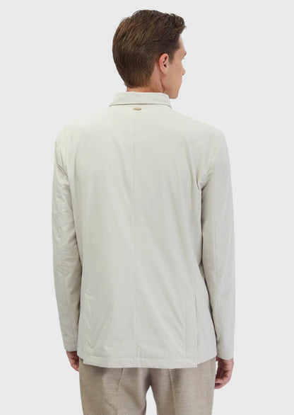 Blazer mit sandfarbenem Besatz